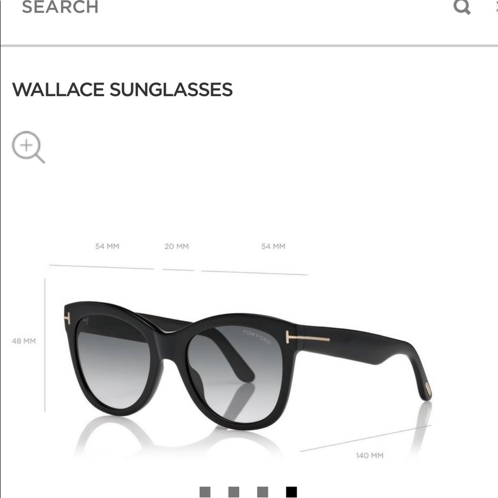 🎉Tom Ford Wallace Cat Eye Black Sunglasses 100% Authentic SOLD OUT $395 w/ case - Picture 14 of 14